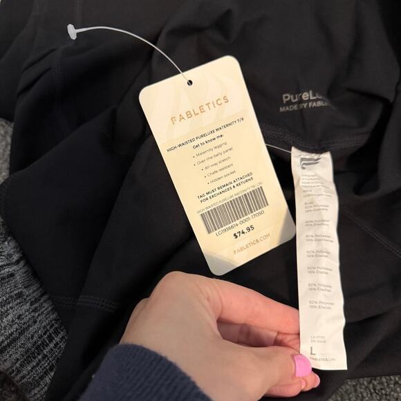 NWT Fabletics PureLuxe High-Waisted Maternity Legging 7/8 Size Large - Picture 4 of 6